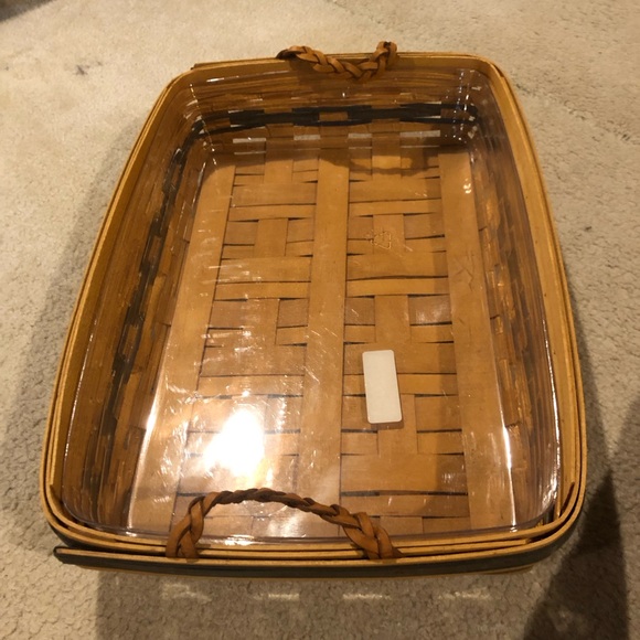 Vintage Longaberger 1999 Collectors Club Basket w/ 2 fabric liners-plastic liner - Picture 2 of 14